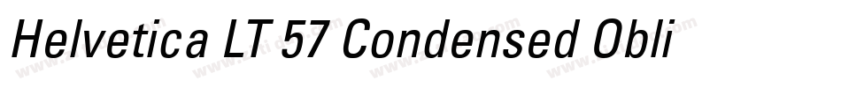 Helvetica LT 57 Condensed Oblique字体转换